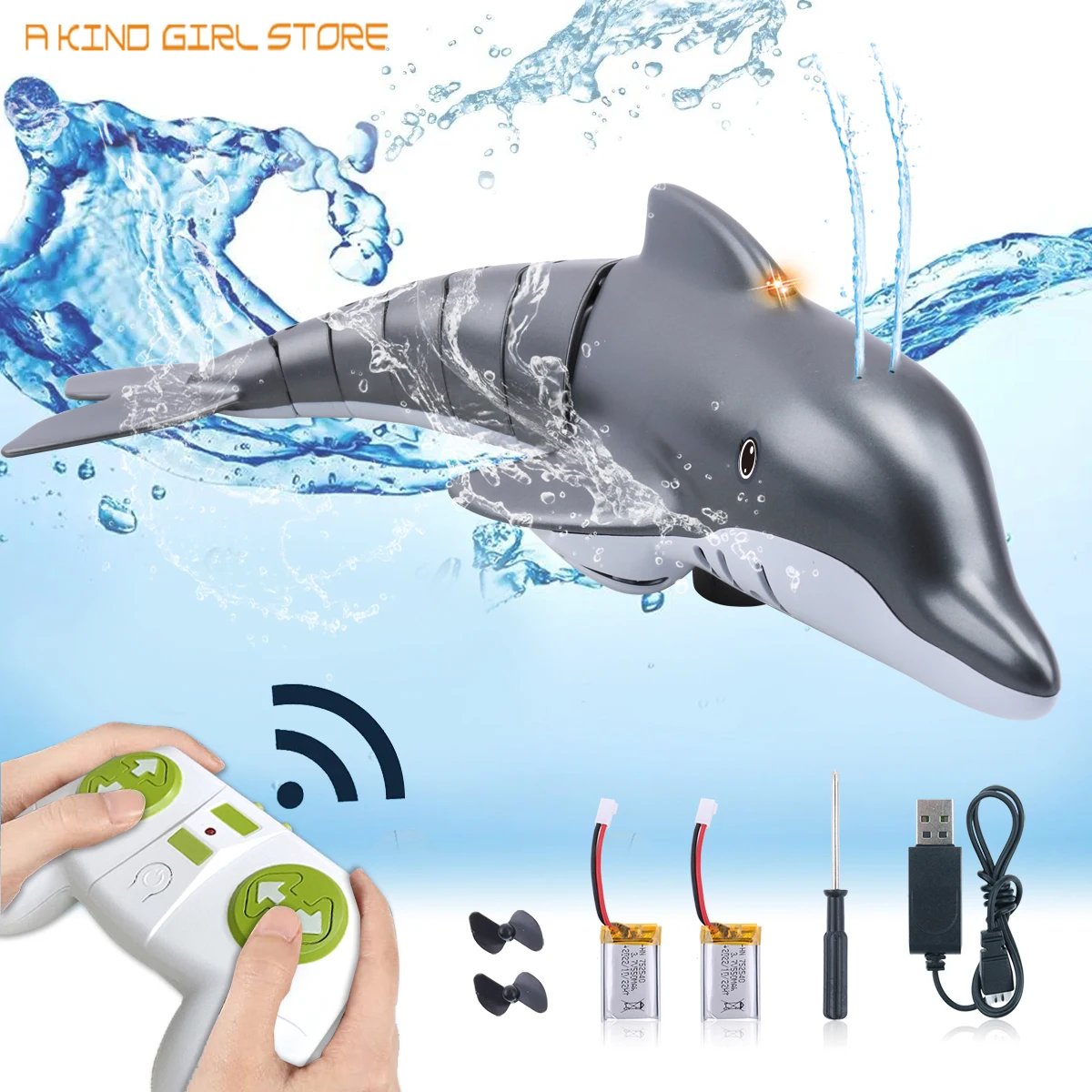 Smart Rc Dolphin whale Spray Water Toy Remote Controlled Boat ship Submarine Robots Fish Electric Toys For Kids Xmas Gifts #20