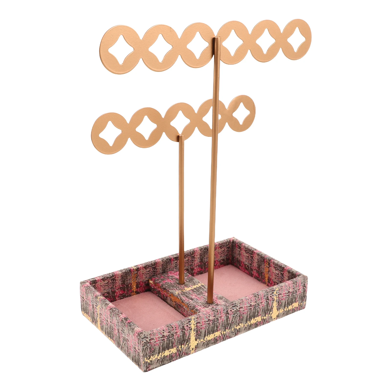 

Elegant Jewelry Display Tray Stackable Bangle Bracelet Holder Stand For Rings Necklaces Coins Accessories Organizer Retro