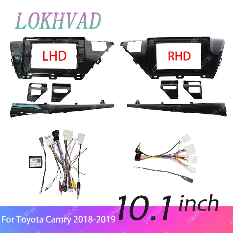 For Toyota Camry 2018-2019 10.1 INCH Car Radio Android Stereo Audio Screen Multimedia Video Player Navigation Cables Harness