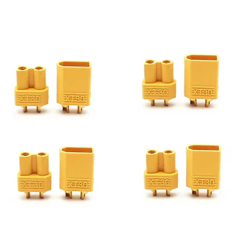 XT30 XT-30 Plug Male Female Bullet Connectors Gold Plated Plugs for RC Lipo Battery Quadcopter Multicopter for Aircraft Parts