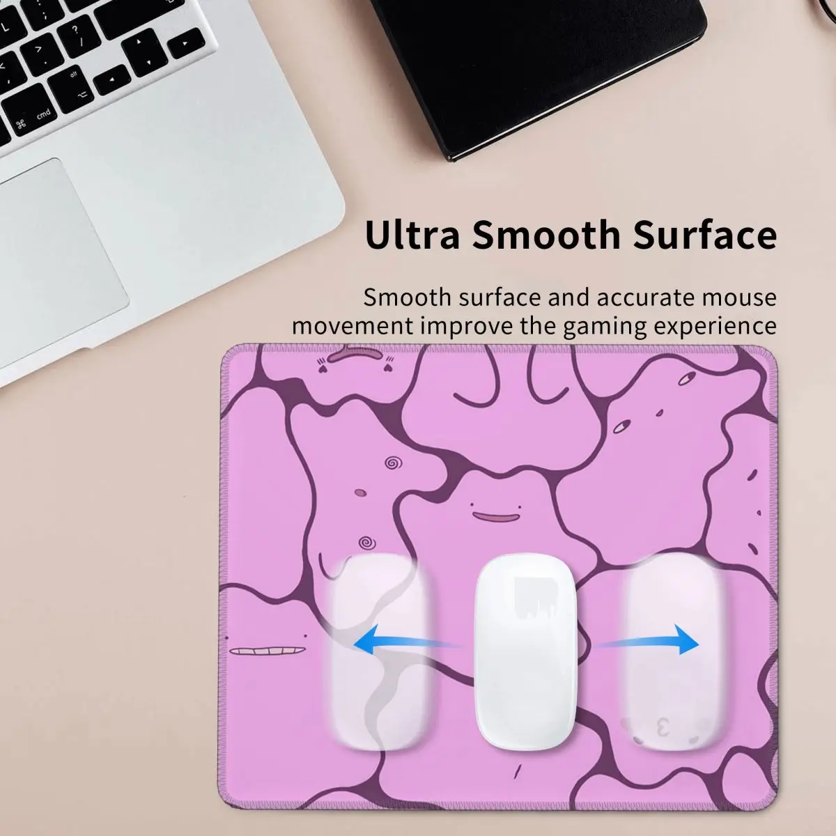 

Многоразмерный коврик для мыши с узором Ditto (без блеска) для геймеров, ПК, ноутбуков, клавиатур, компьютерных игр, офисных аксессуаров, настольный коврик
