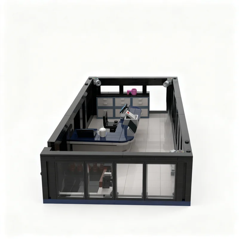 394 Pezzi MOC Modello di Edificio per Uffici Modulare, Blocchi da Costruzione, Giocattolo Educativo Creativo, Regalo di Natale e Compleanno