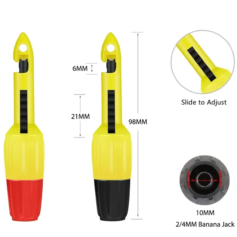 New Lightweight Automotive Parts Multimeter Voltmeter Thermometer Threaded Probe Insulated Threaded Connector, Maintenance Tool