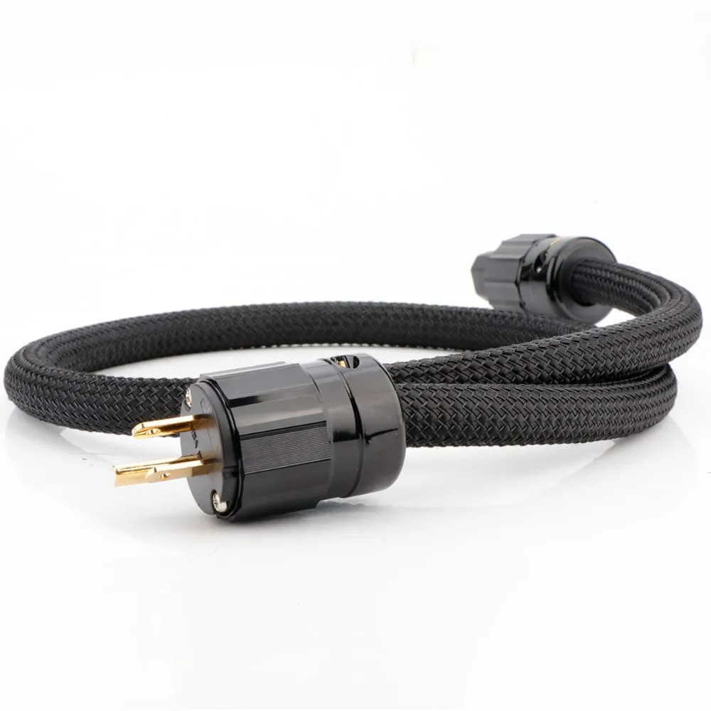 HIFI power cord 3 core AU/US/EU HiFi pure copper OFC tube amplifier dedicated connection power cord FURUTECH GOLD plated plug