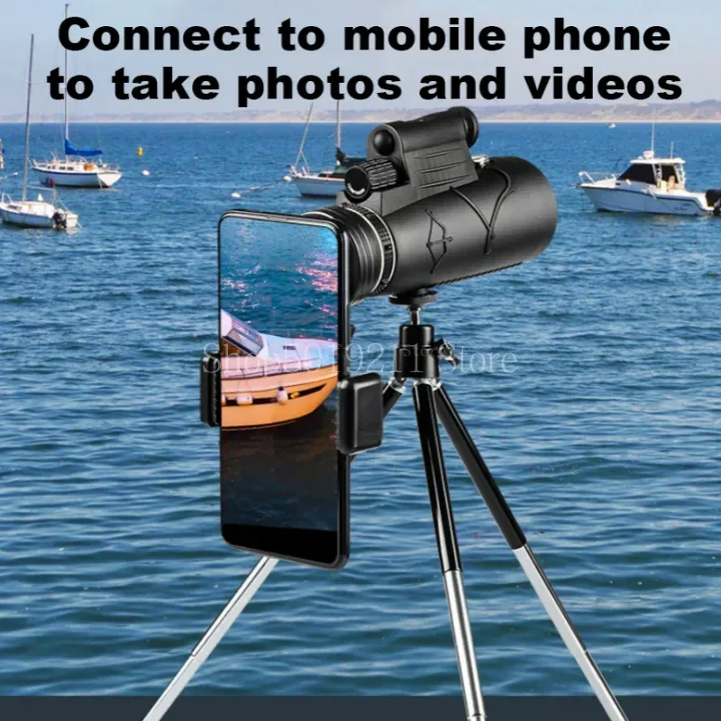 مناظير Bak4 مع تكبير قوي hd 50x60 ، تلسكوب احترافي طويل المدى للصيد
