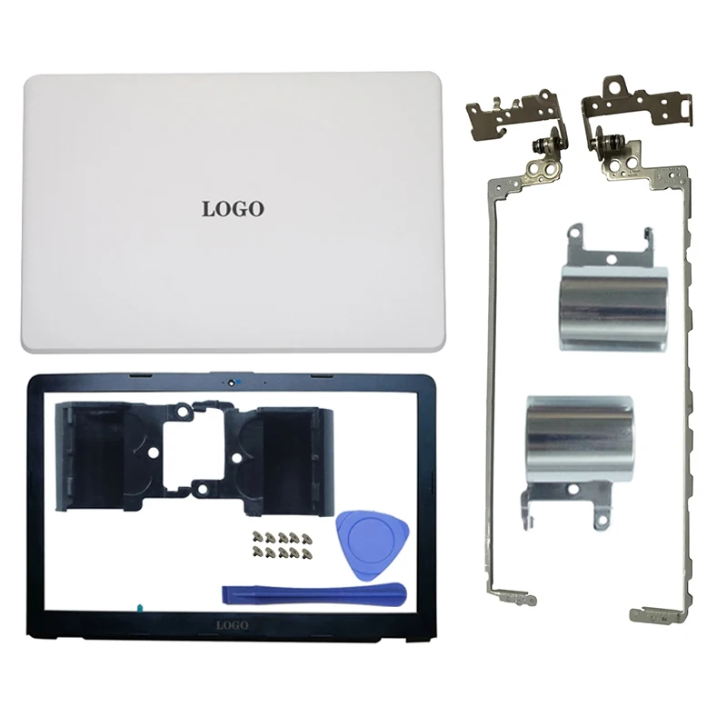 Imagem -01 - Capa Branca para Laptop Nova para hp Pavilion 15-bs 15t-bs 15-bw 15z-bw Lcd Capa Traseira Moldura Frontal Dobradiças Dobradiças Capa 924900 001 capa branca para laptop nova para hp pavilion 15 bs 15t bs 15 bw 15z bw lcd capa traseira moldura frontal dobradicas dobradicas capa 924900 001 01