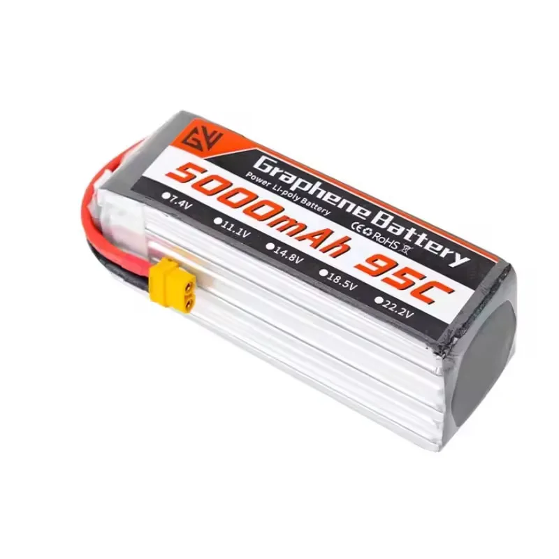 Lipo 배터리 6S 5000mAh XT60 XT90 EC5 95C 22.2V RC Lipo 배터리 Quadcopter 비행기 자동차 트럭 500 600 헬리콥터
