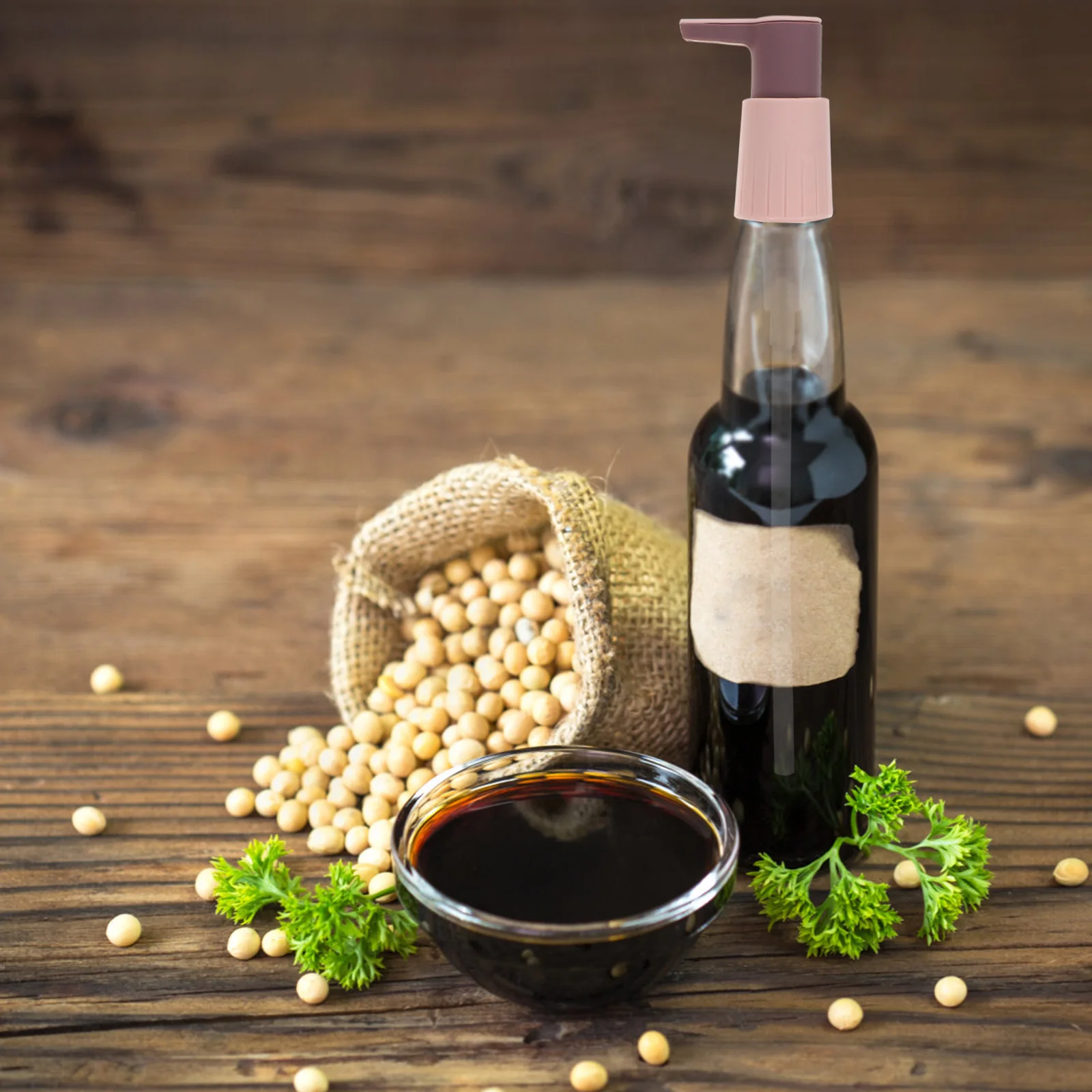 

2pcs Oyster Sauce Bottle Press Nozzle Plastic Ketchup Squeeze Pump Head Smooth Discharge Automatic Suction Kitchen