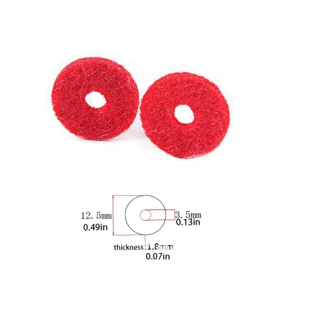 Piezas de herramientas de reparación de piezas, accesorios de afinación de Piano, riel delantero de Piano, color rojo, 1mm de grosor, 90 unidades