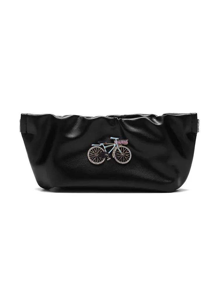 

Trendy Black Eyewear Cases for Women: Synthetic Leather Large Capacity Quadratura Decor, Pearl & Crystal