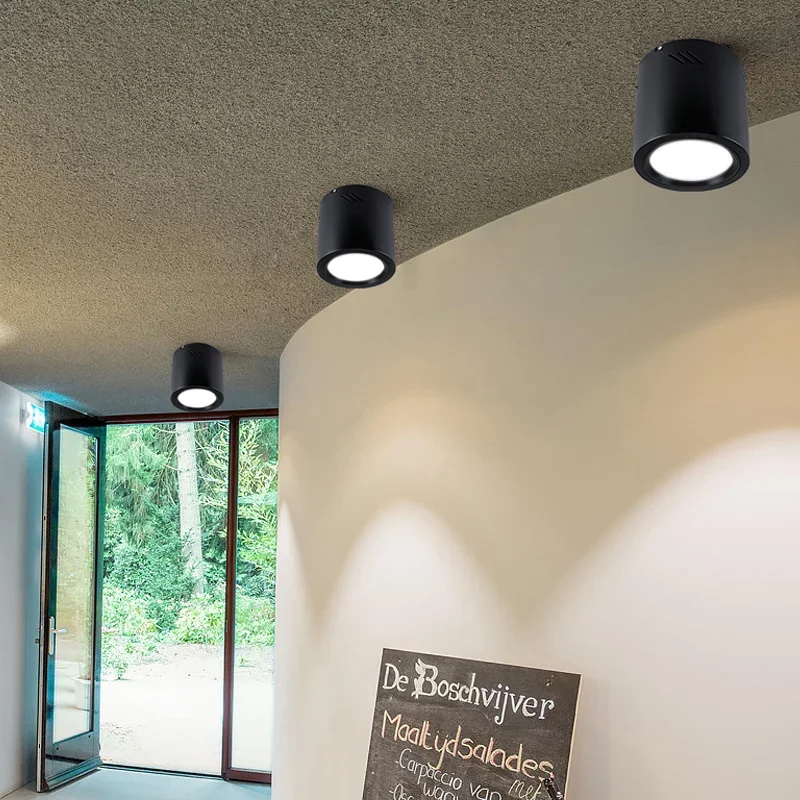 Led Downlight Oberfläche Scheinwerfer Montiert Bekleidungsgeschäft Gitter Deckenleuchte Runde Loch-freies Shop Hängen Linie Downlight