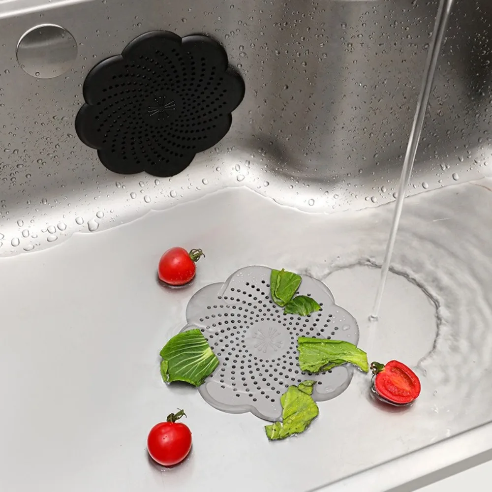 

Sink Strainer Silicone Drain Cover Anti Clog Sink Filter for Kitchen Bathroom Hair Catcher Screen Universal Fit Sink Accessories