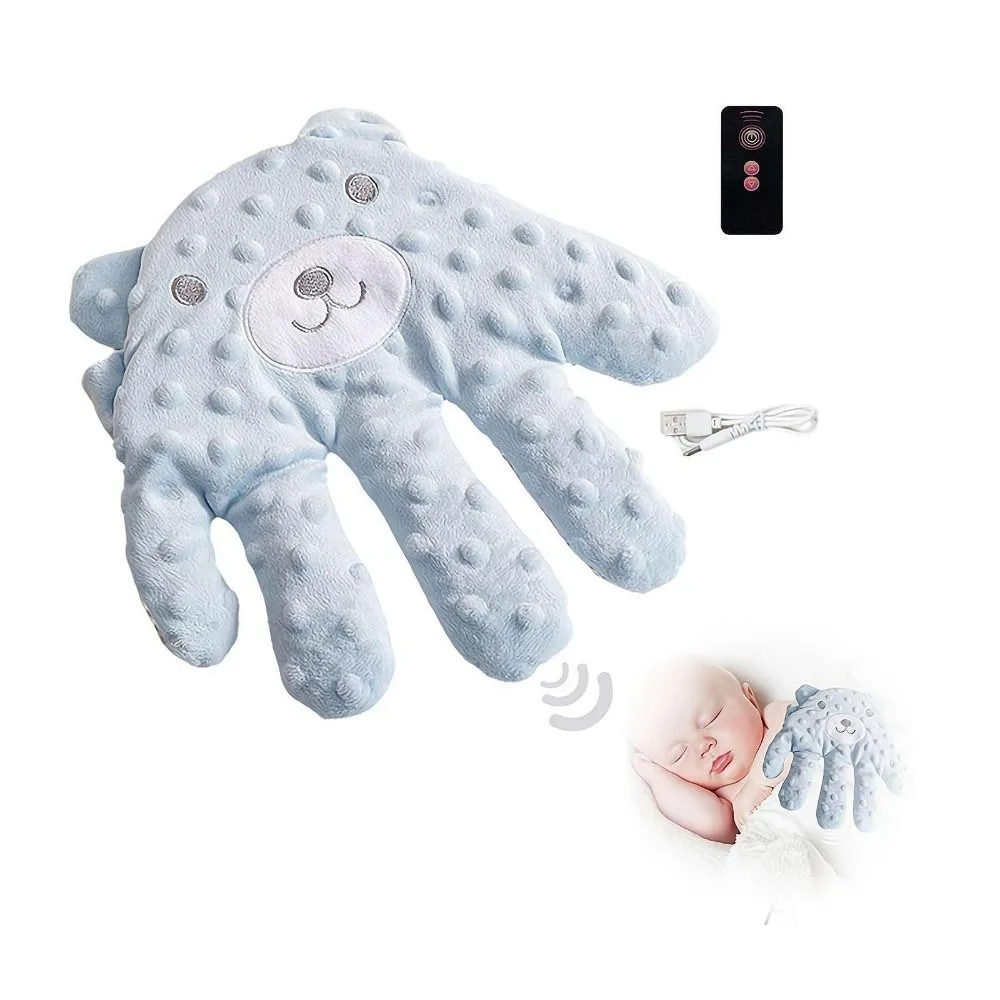 

Electric Baby Startle Prevention Glove Cartoon Velvet Baby Soothing Palm Hand Designing With Remote Control Toddler Sleep Pillow