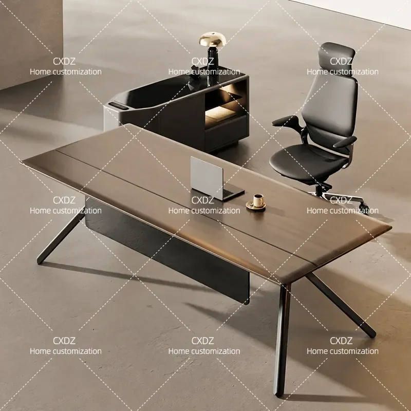 2026 Minimalist High End Office Desk Executive Boss Table Modern Manager Workstation Senior President Desk for Home Office