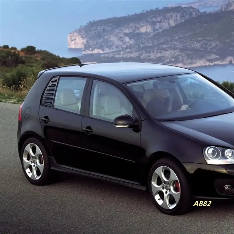 

For Golf 5 MK5 Car Rear Louver Window Side Shutter Cover Trim Sticker Vent Scoo Piano Black Replacement Parts