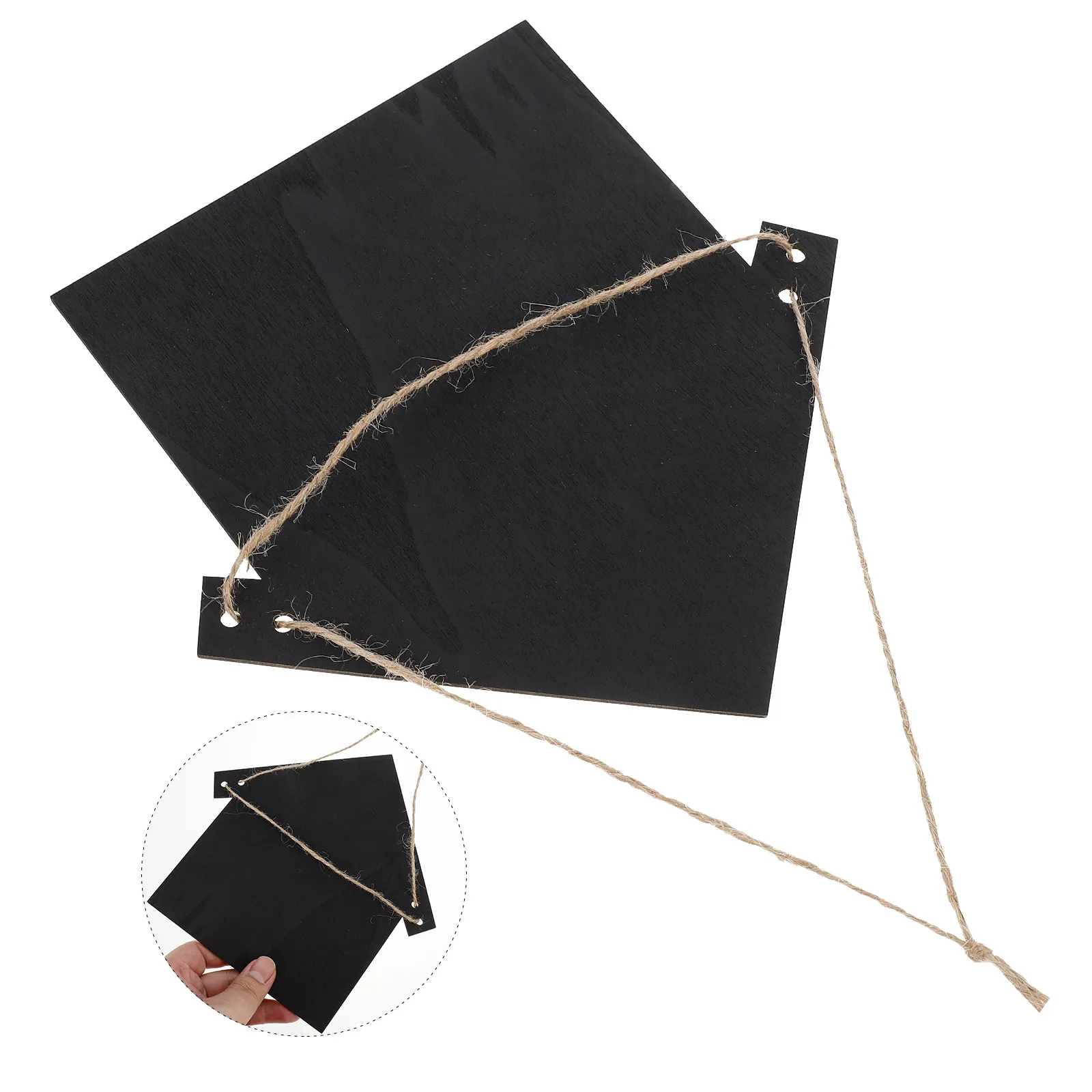 

Набор из 2 мини-досок для записей, черные, подвесные, стираемые, для дома, декоративные, для сообщений