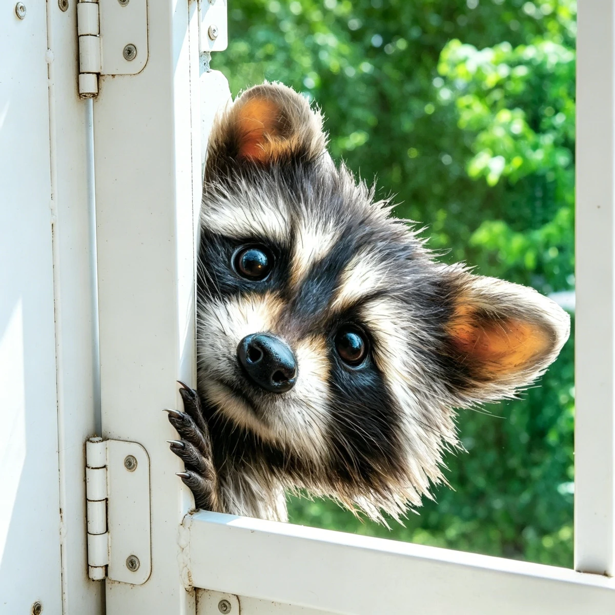 Cute Raccoon Window Cling Sticker Vinyl Decal for Living Room Home Wall Car Laptop Peeking Animal Decor Easy Removable Decals