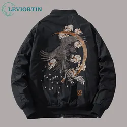 Men's Bomber Jacket Hip Hop Heavy industry embroidery MA1 Coat City boys Outerwear Baseball Collar Jacket
