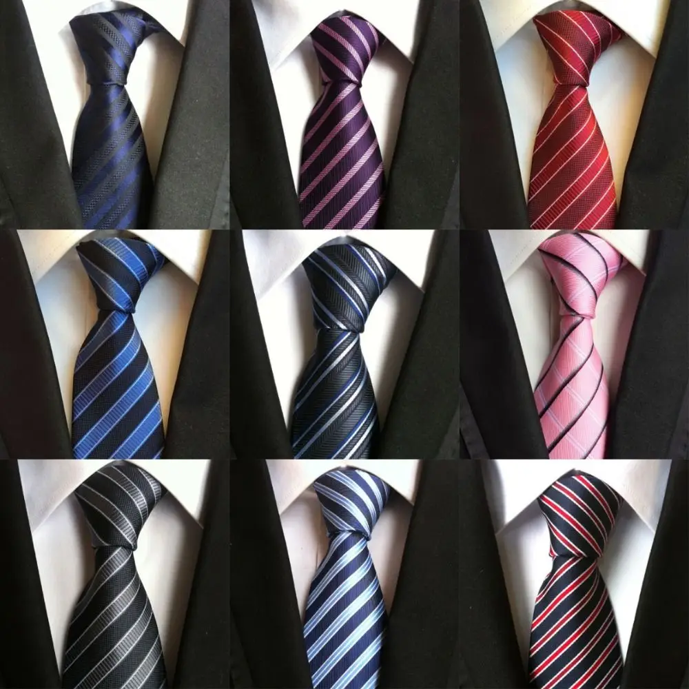 Casual Skinny Tie Stripe Neck Ties Accessories Collar Groom Neck Wear Woven Business Formal Tie Male