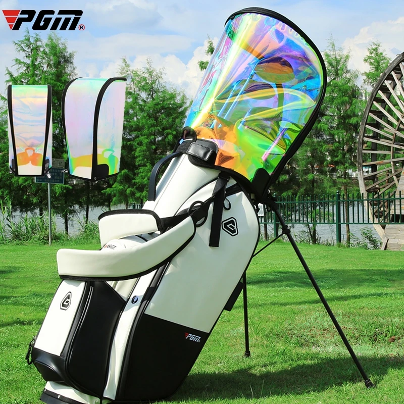 PGM Golf Bag Rain Cover Waterproof Hood Protection Lightweight Raincoat Transparent Protector Colorful Supplies Bracket Cap