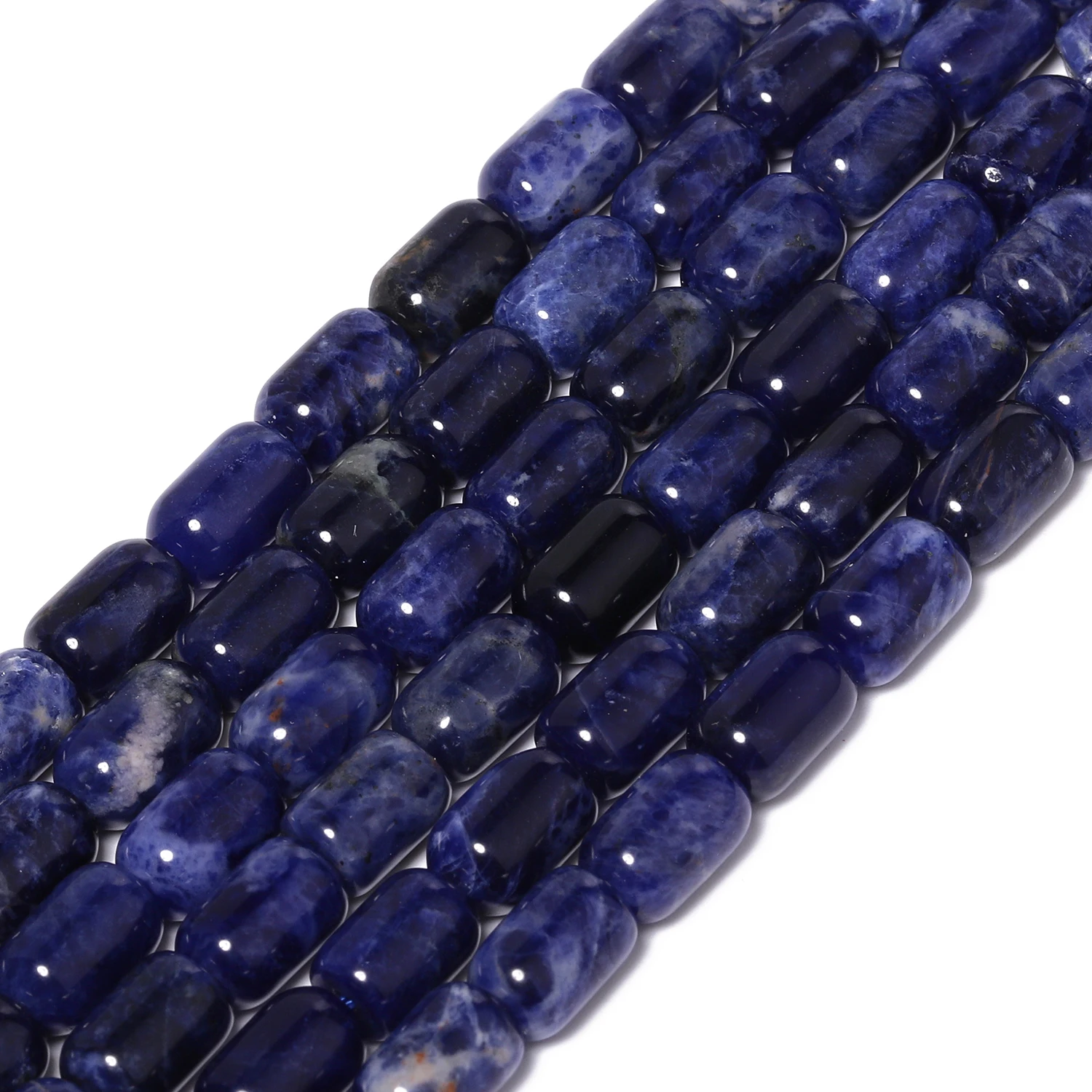 9x6mm Zylinder Blau Sodalith Naturstein Lose Spacer Perlen für Schmuck Machen DIY Ohrringe Armband Charms Zubehör
