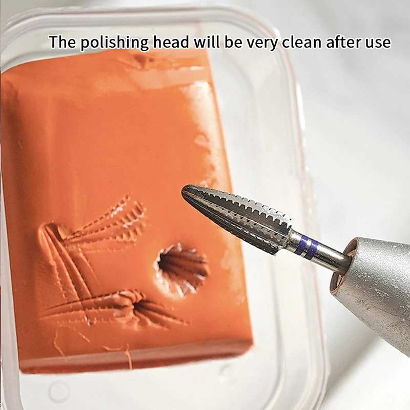 Electric Nail Drill Bits Cleaning Mud With Dustproof Box Portable Manicure Cutter Cleanser Dust Brush Clean Tools Quickly