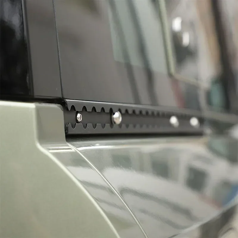

For Land Rover Defender 110 2020-2024 Car Accessories Aluminum Alloy Silver Rear Side Windows Lower L-Track