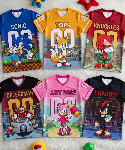 Sonics The Hedgehog Kids T Shirt Boy Girls Cartoon Print Short Sleeve Sport Jersey Children Summer Casual Tee Tops Adult T-shirt