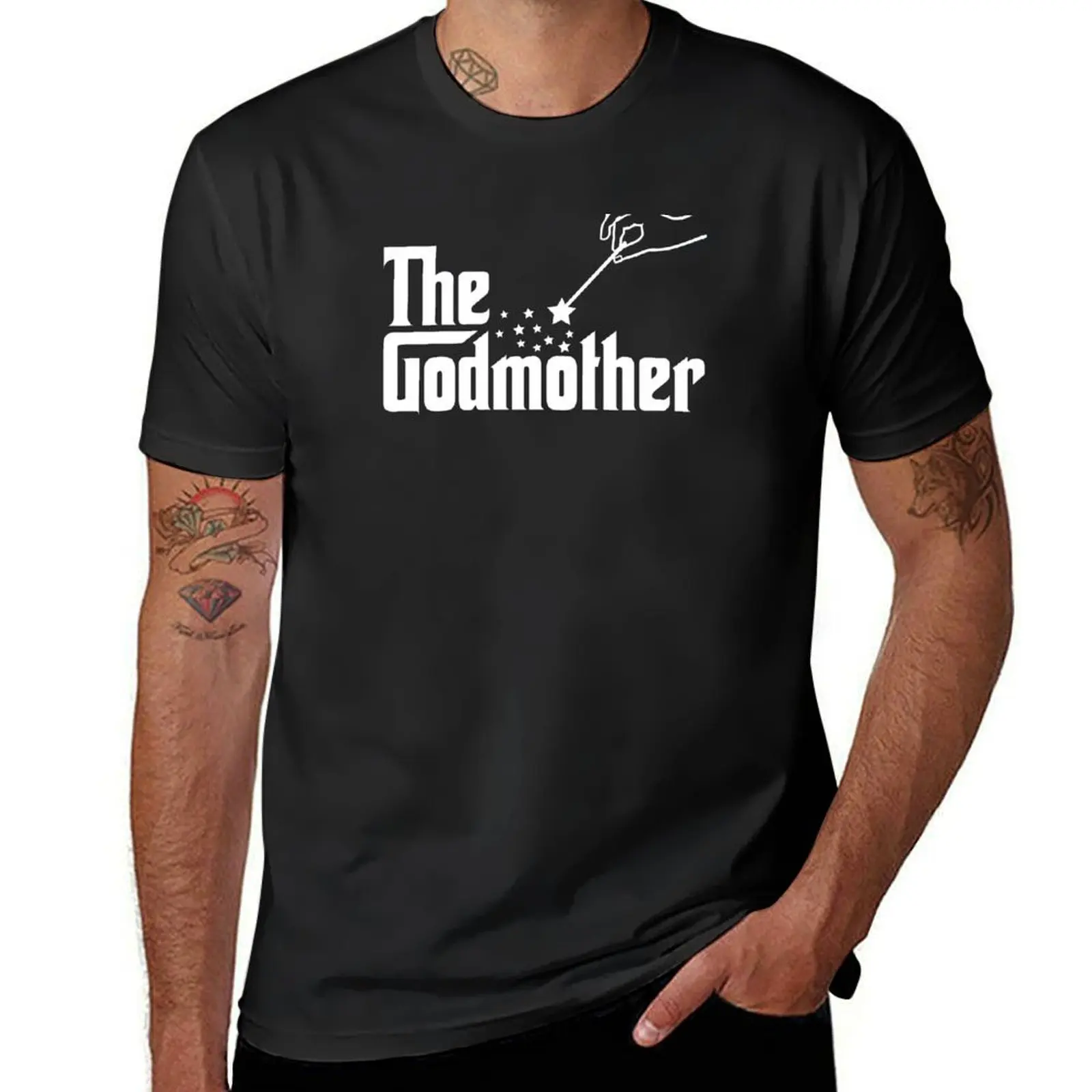 

Godmother T-Shirt blanks blacks summer top mens t shirts pack