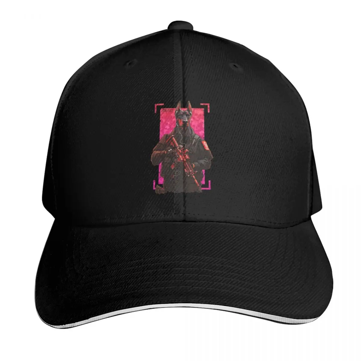 doberman with a gun Baseball Cap New Hat Snapback Cap Golf Hat Man custom caps Girl'S Hats Men's