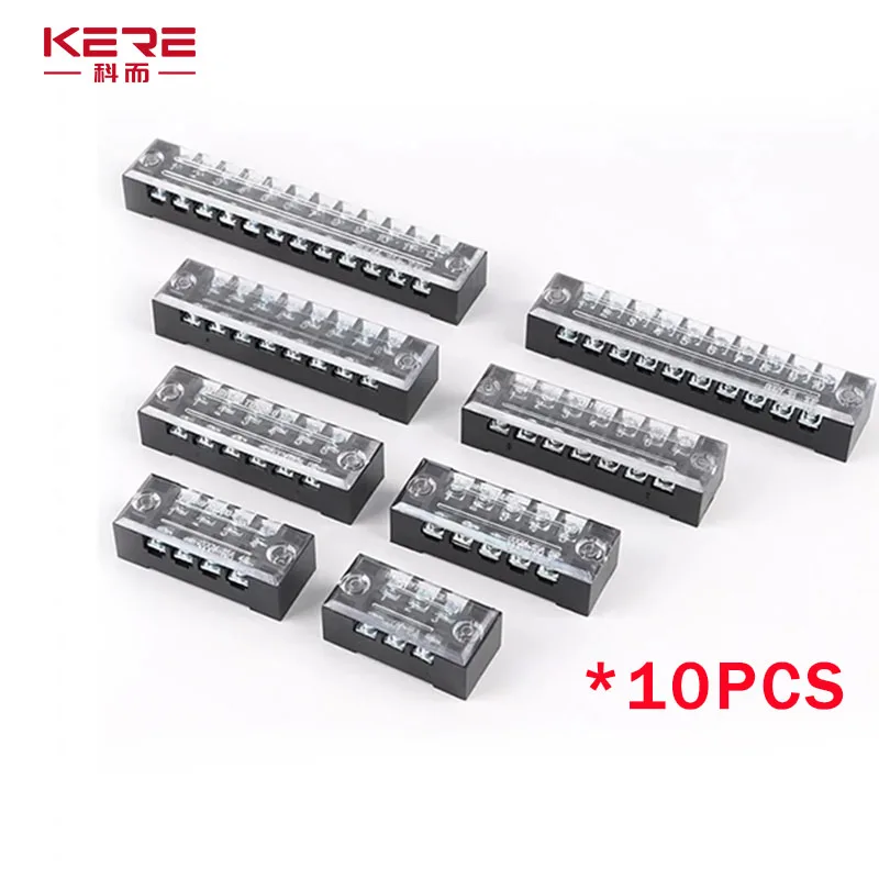 10PCS 600V 15A Barrier Strip Terminal Block Wire Connector TB-1503 TB1504 TB1505 TB1506 TB-1510 TB-1512 TB-2503-2504-2506-2508