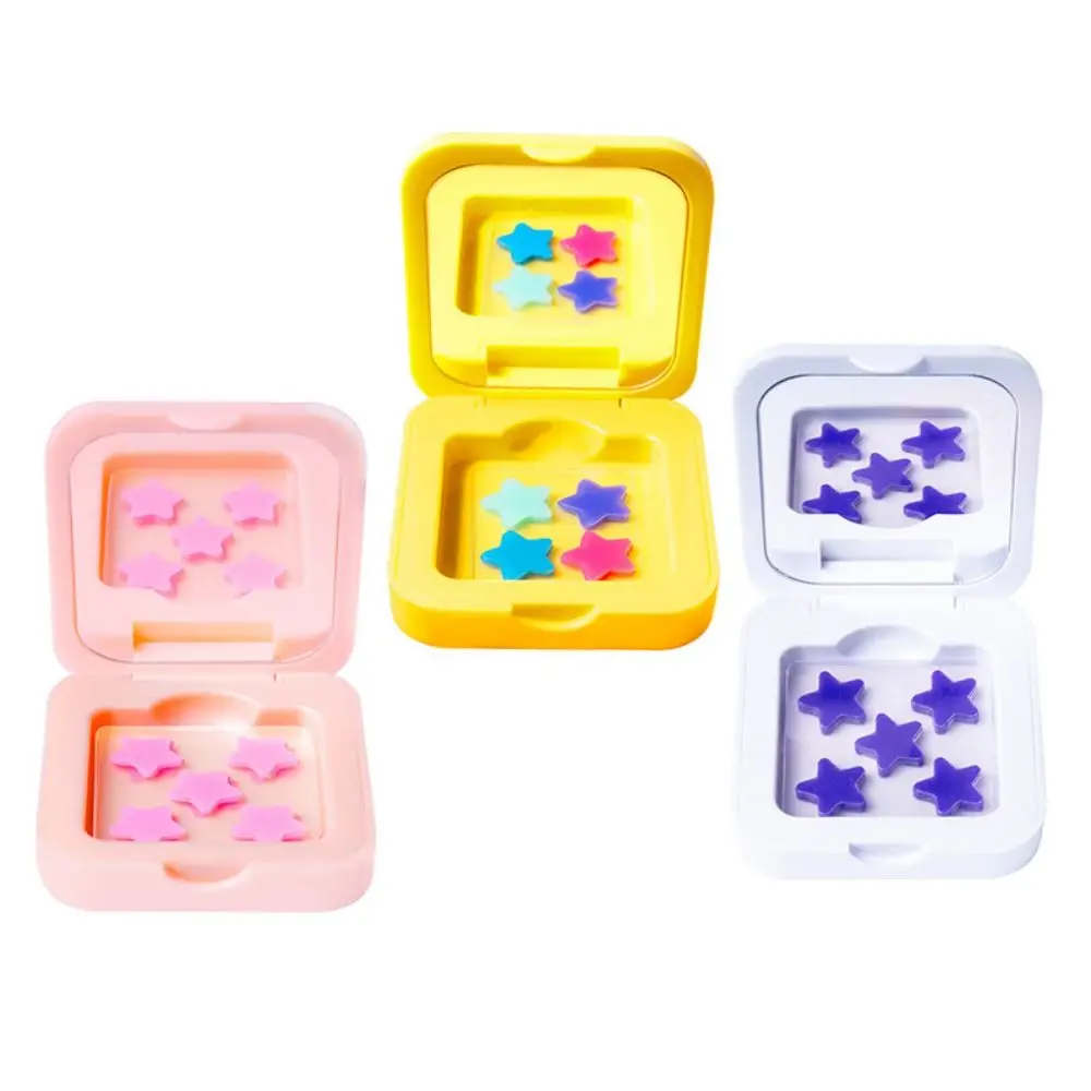 con scatola a specchio Toppe per l'acne Toppe per brufoli multicolori a forma di stella Idrata gli adesivi invisibili per la copertura dei brufoli Pulisci i pori