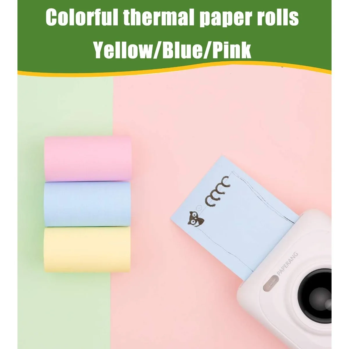 Рулоны термобумаги Fun Color 57x30 мм — не содержит BPA, не липкие для изготовления подарков