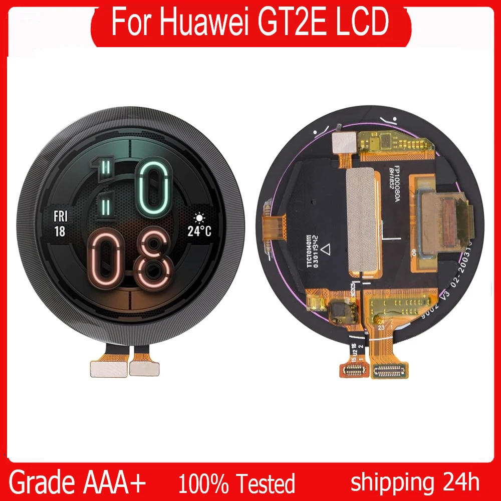 100% Test For Huawei GT2E LCD Display with frame GT2E HTC-B19 watch Touch Screen Digitizer Assembly Replacemeent