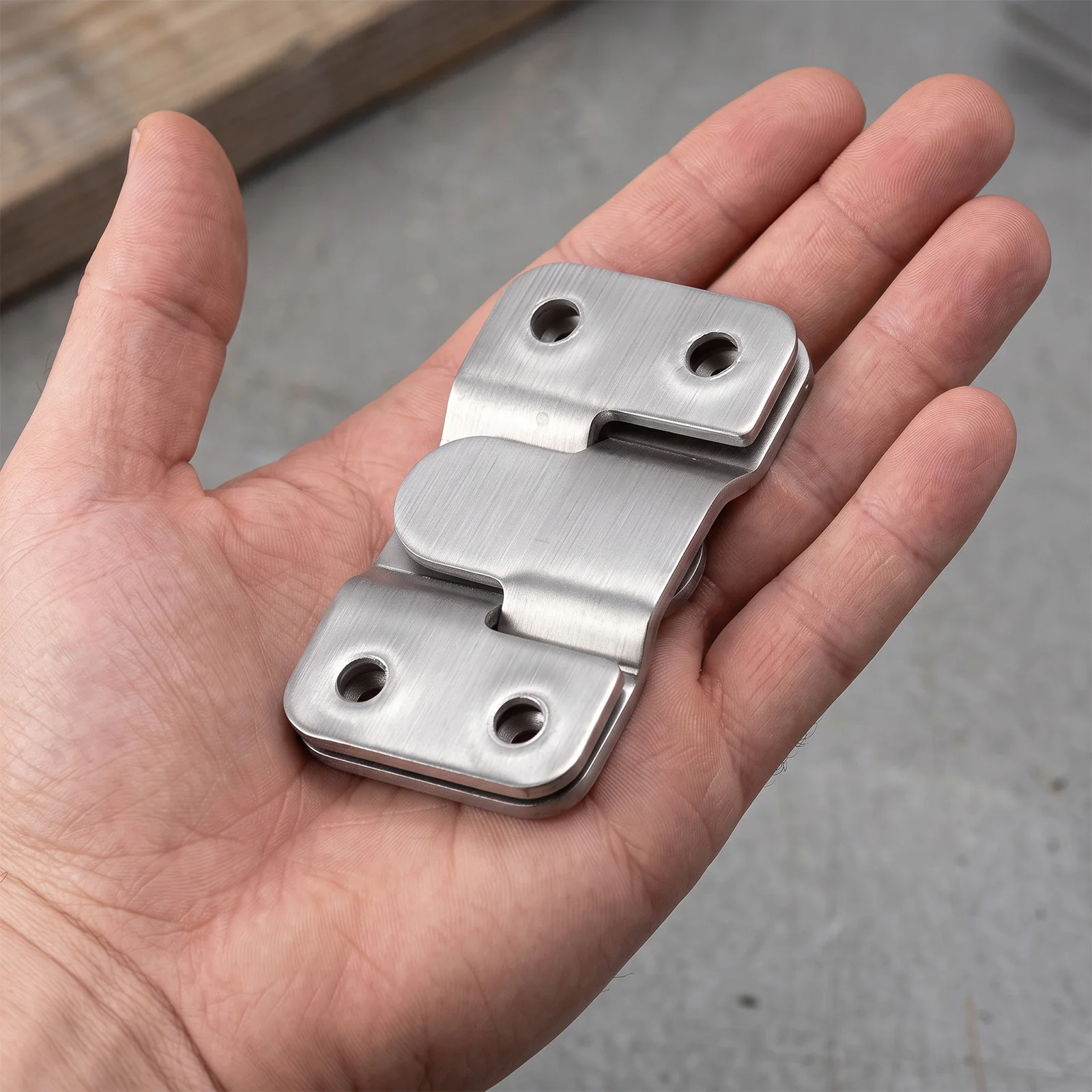 Heavy Duty Stainless Steel Bed Rail Fastener, Interlocking Bed Frame Connector Plate, Replacement Bed Hardware Brackets