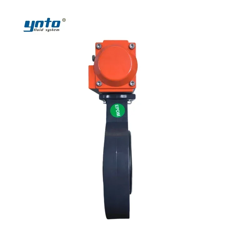 YNTO Valvole a farfalla azionate pneumatiche industriali personalizzate da 4 pollici Controllo del flusso Valvola a farfalla Pn16 Pvc Pp da 3 pollici 6 per il fuoco