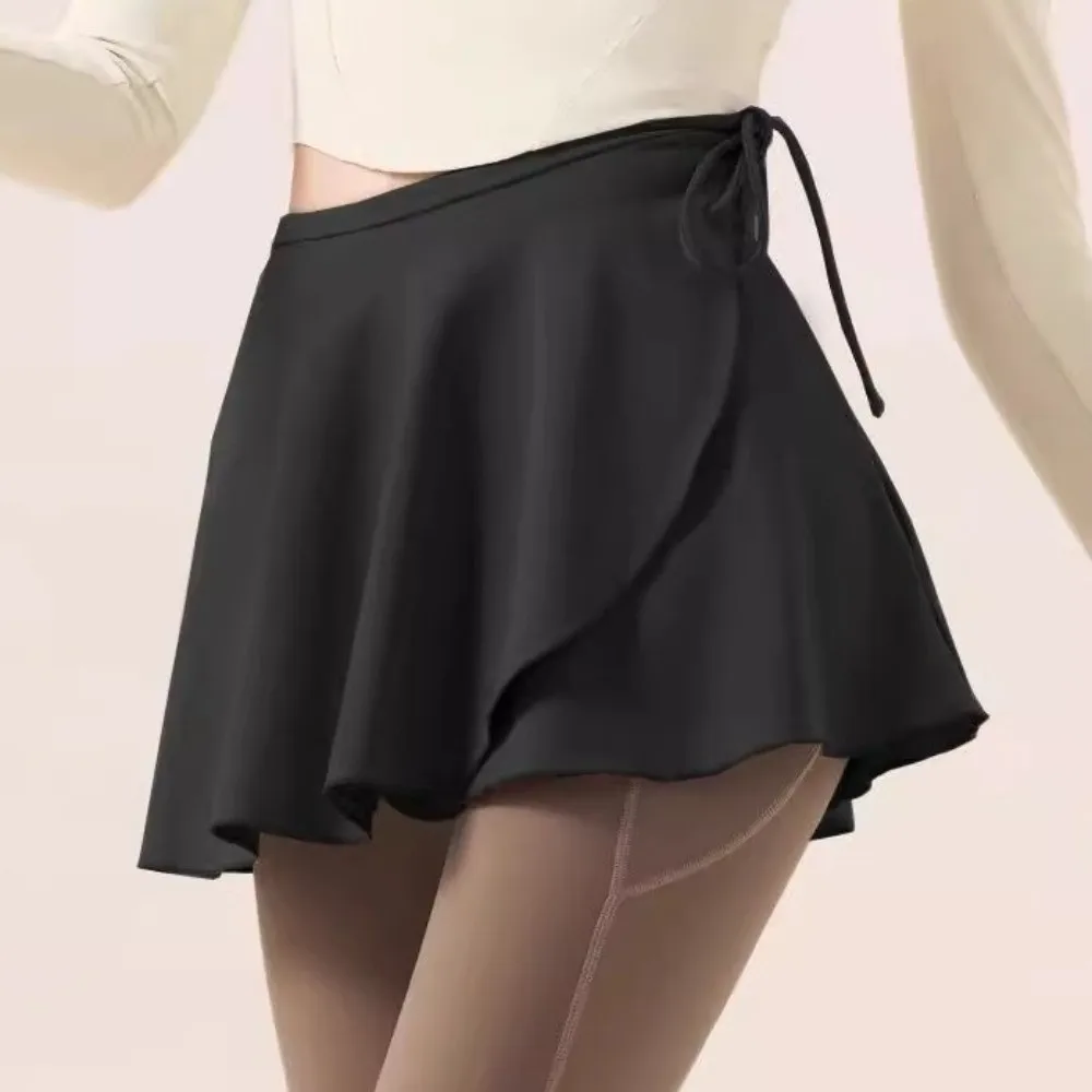New Ice Silk Yoga Short Skirt Adjustable Quick Dry Wrap Fitness Skirt One-piece Casual Gym Workout Curtain Prevent Awkward