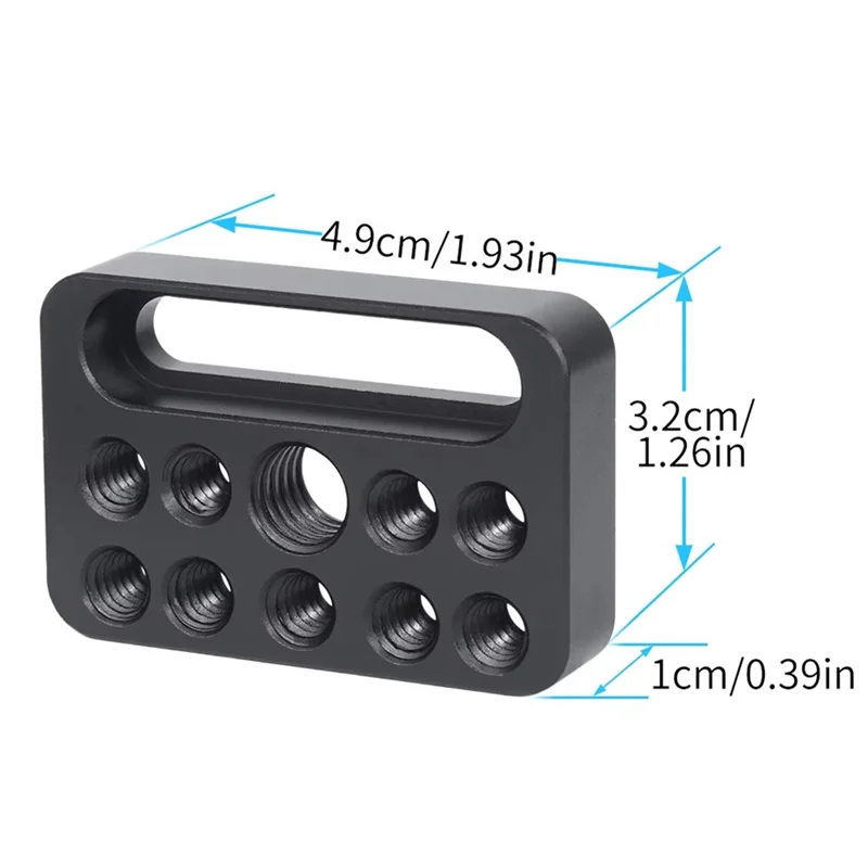 Placa de instalación rápida de conexión porosa AA60 para cámara Cage-CP03 Mini placa de queso multifuncional y bloque de riel guía