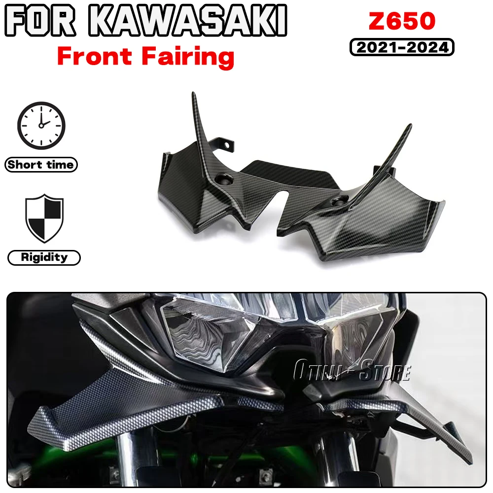 

For KAWASAKI Z650 2021 2022 2023 2024 New Motorcycle accessories Front Spoiler Winglets Aerodynamic Wing Spoiler Front Fairing