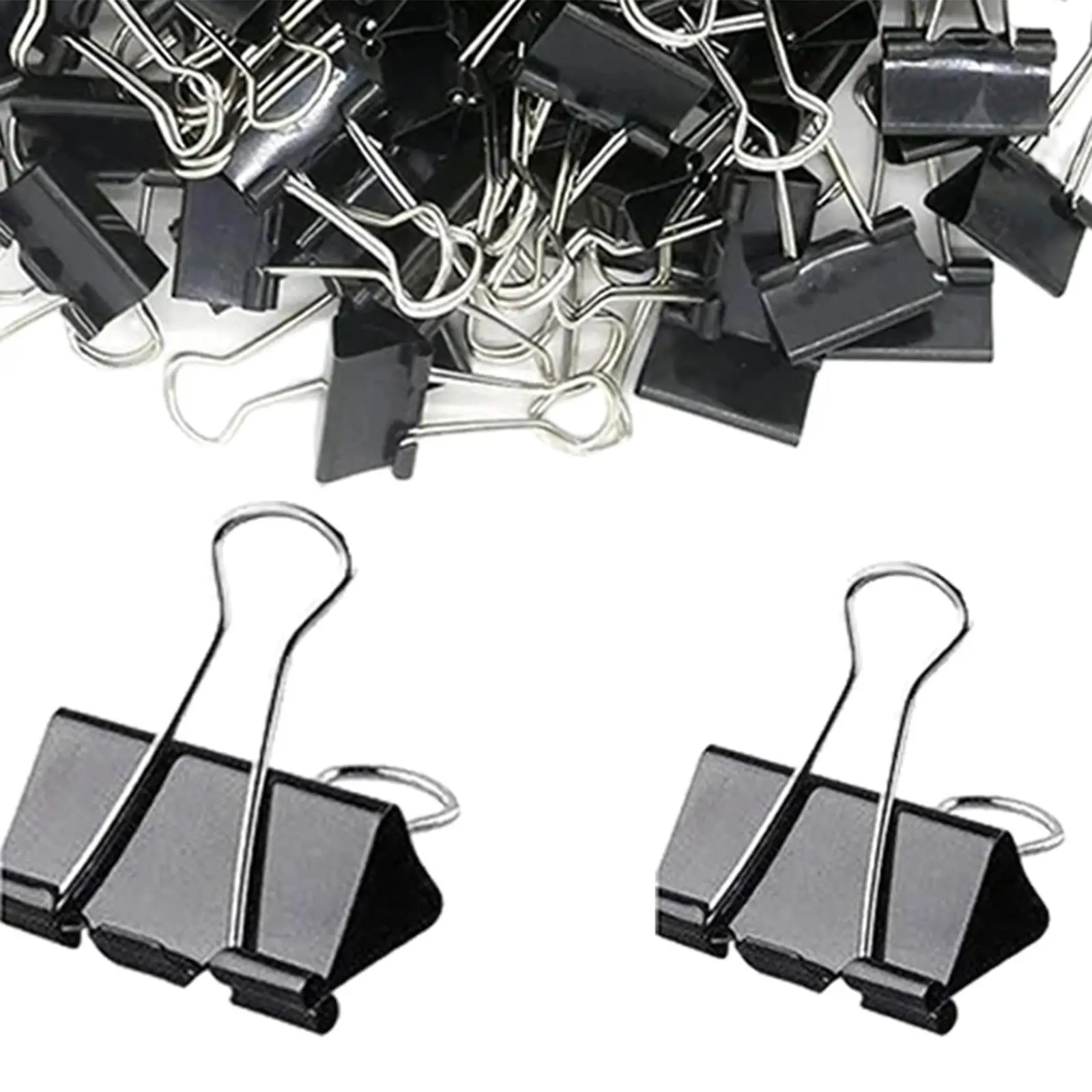 120Pcs Binder Clips Paper Clip Folding Metal Office Supplies Clips Binding Paperwork Clamp for Crafts Office files Home Essay