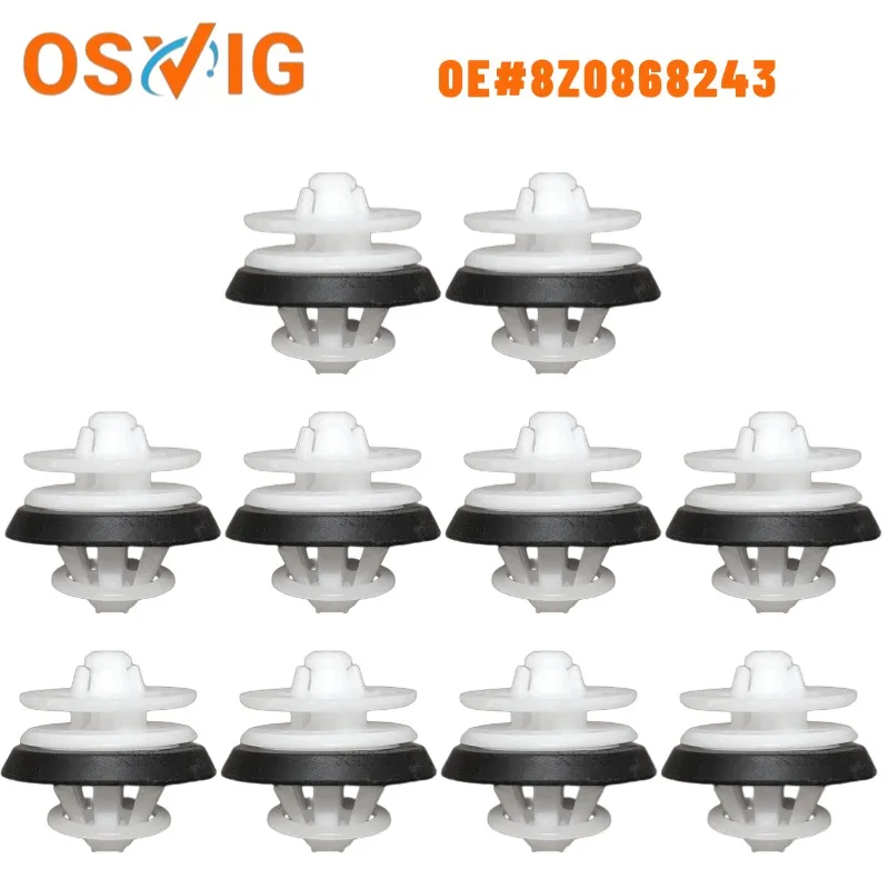 

10PCS OE#8Z0868243 Suitable for audi A3A4S4 door interior trim panel with rubber gasket fixing buckle