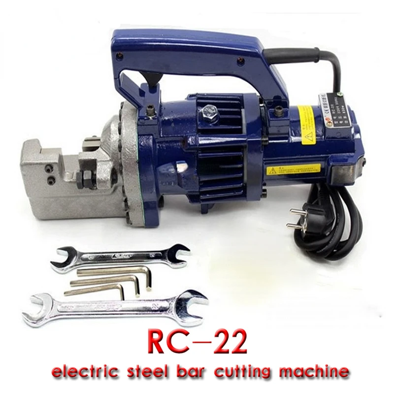 

Automatic Hydraulic Rebar Cutter Machine Electric Steel Rope Cutting Tools RC-22 For Cutting Steel Bar Range 4-22mm 220V