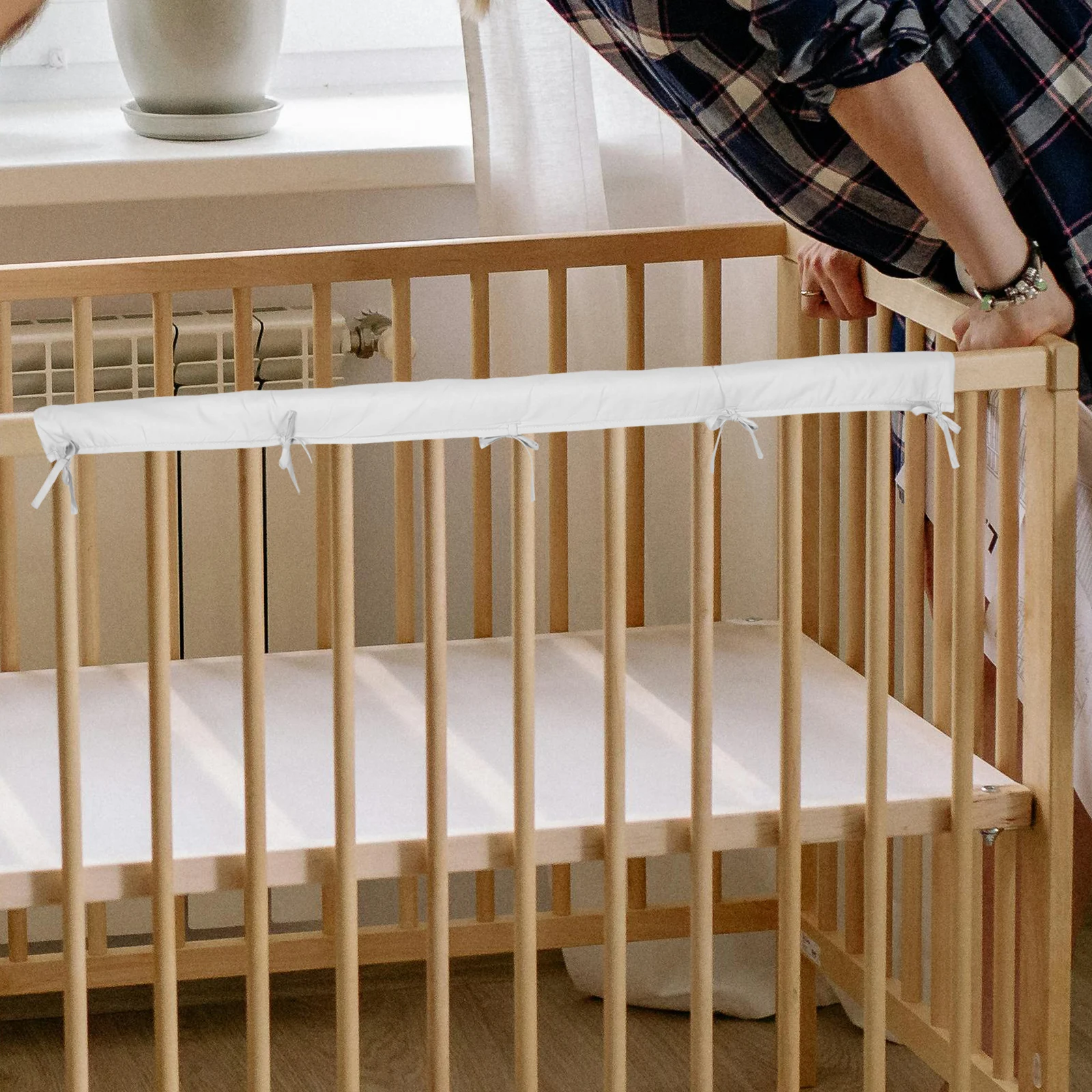 

1 set 1 Set Baby Crib cover Anti-Collision Cotton For Teething Bed Playpen Frame Protector Sleeve Covers Safe