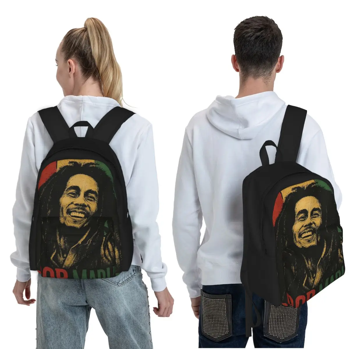 Bob Marley Album Reggae Music Jamaican StyleStudent Backpack School Bag  Daypack for Men Women Fashion Bookbag Shoulder Bags