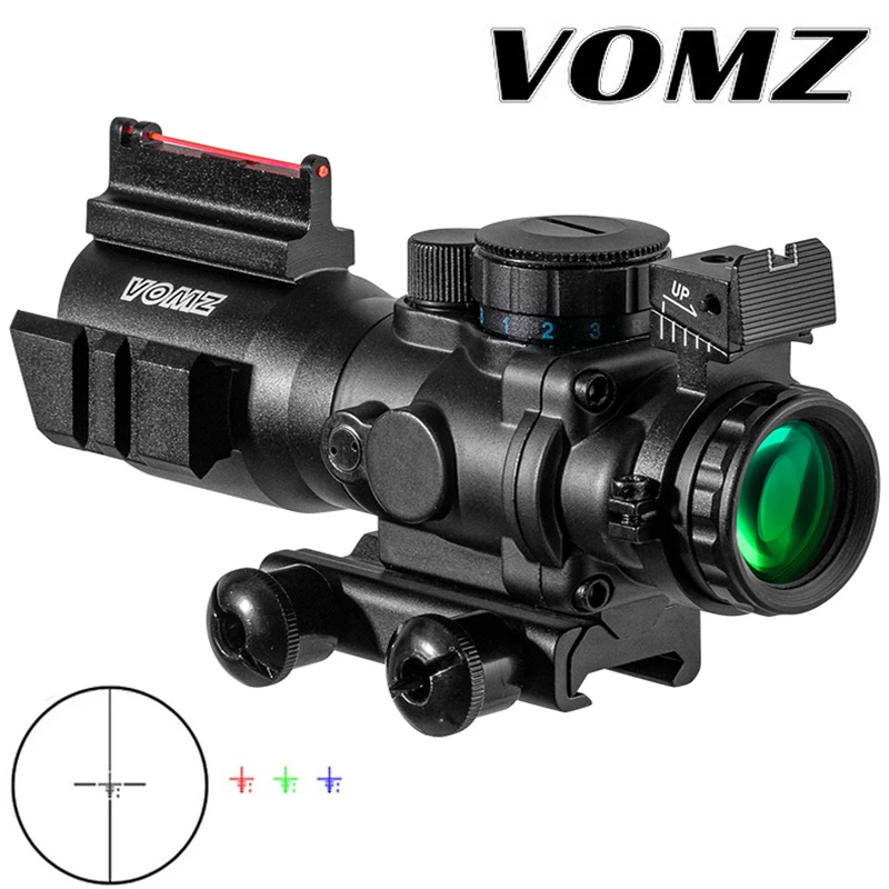 VOMZ 4x32 Riflescope 20mm Rail Dovetail Reflex Optics Scope Tactical Sight Hunting Gun Rifle Airsoft Sniper Magnifier