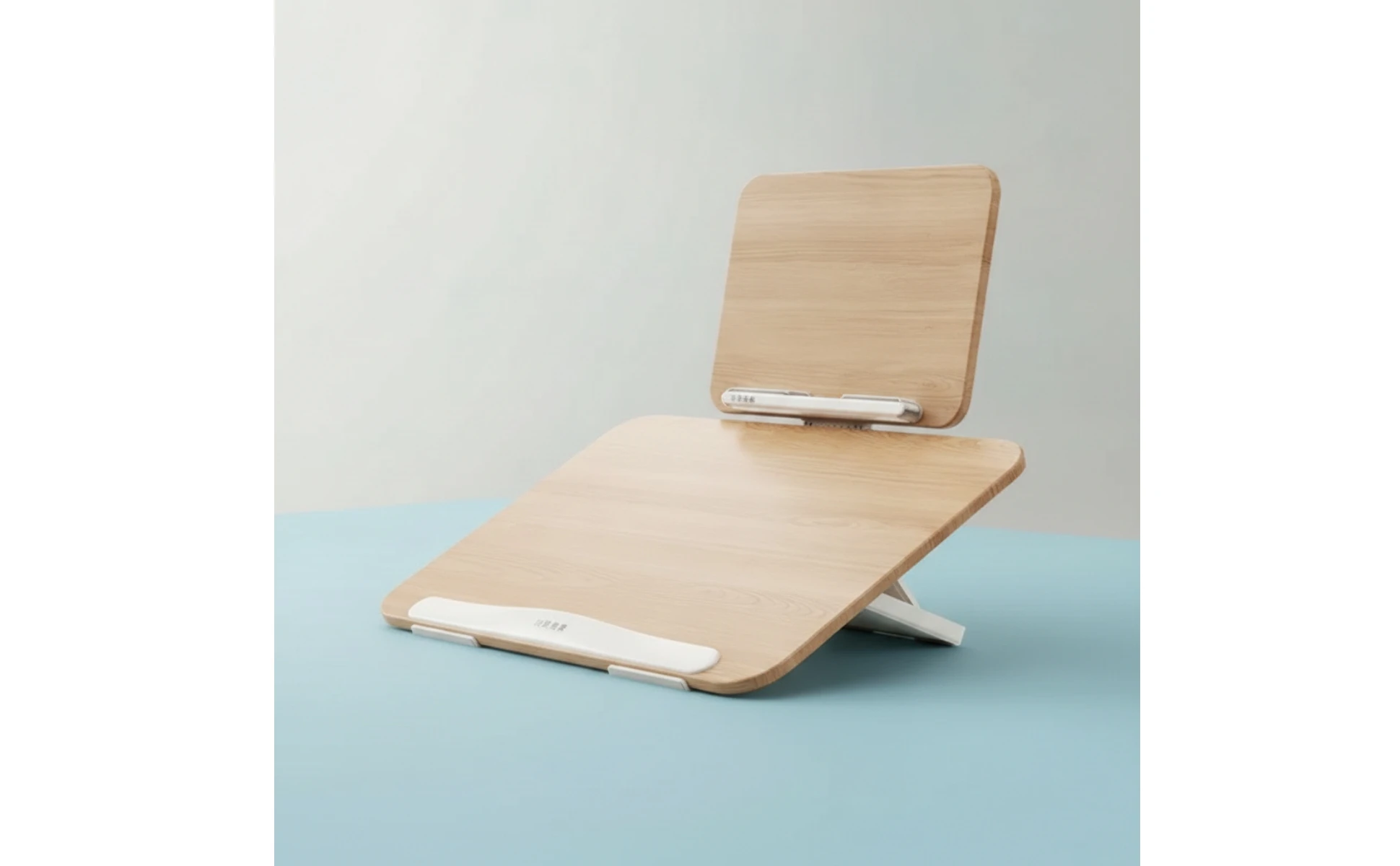 Study Board with Book-Rest Wooden Writing Board with Reading Rack Adjustable Writing Slope Foldable Desktop Book Stand Large