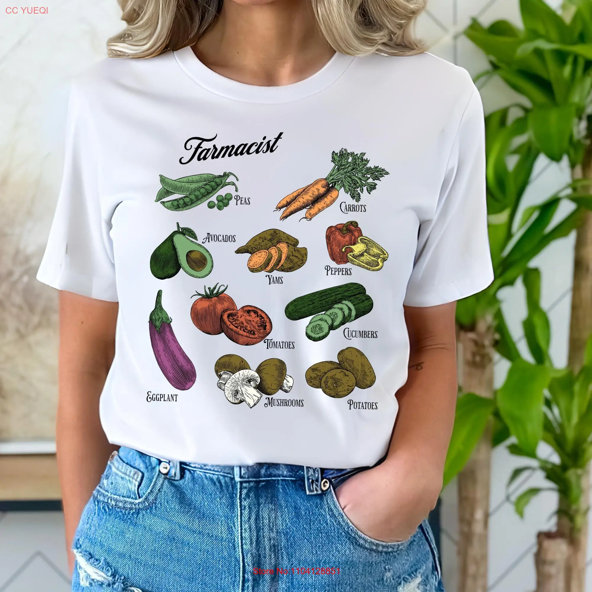 Veggie T Shirt Gardening Farm not Pharma FarmacisT Vegetarian Farmer For Gardener Botanical long or short sleeves