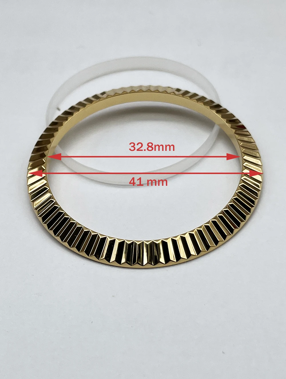 Top Fluted Bezel Inserts 41mm Fit to DJ Watch Case Gold Silver Rosegold Stainless Steel Case Outer Ring Mod Replace Parts