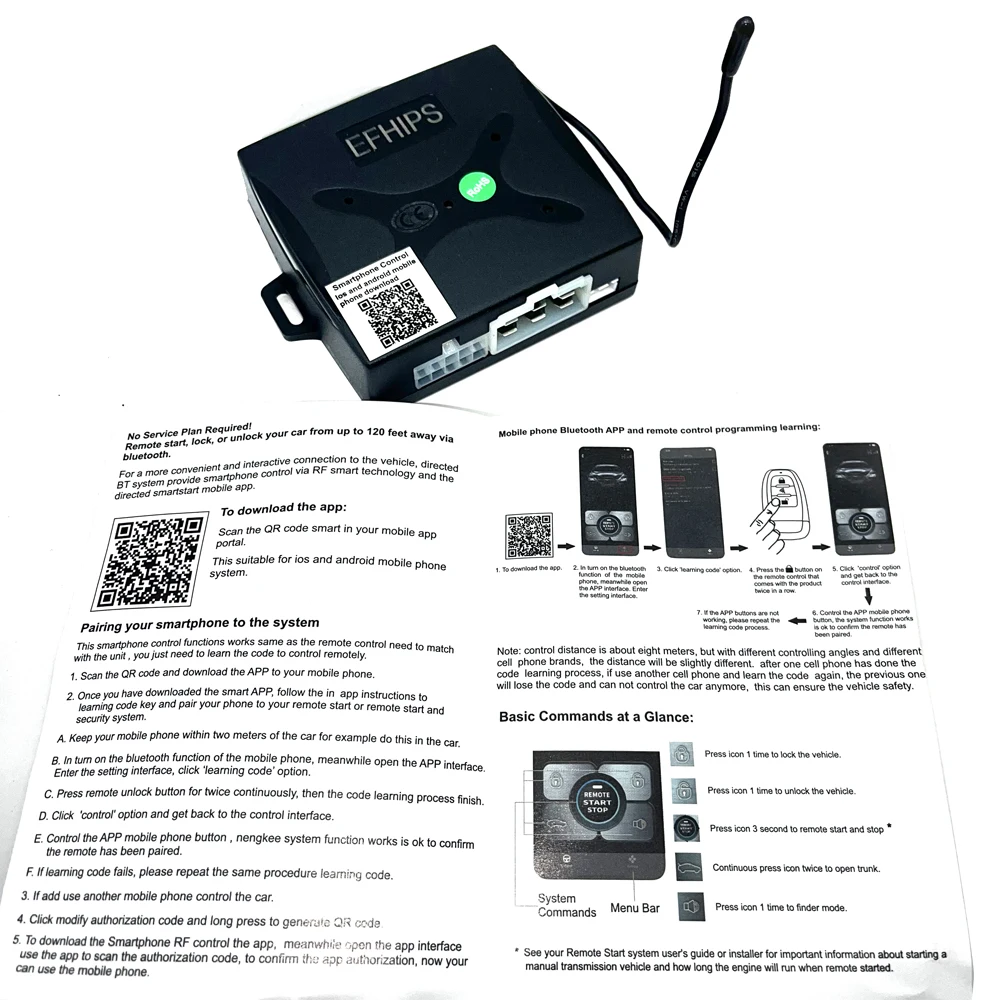 Mobiele Telefoon App Engine Remote Start Push Start-Stop Knop Om Het Ontstekingssysteem Centrale Vergrendeling Keyless Entry Te Starten