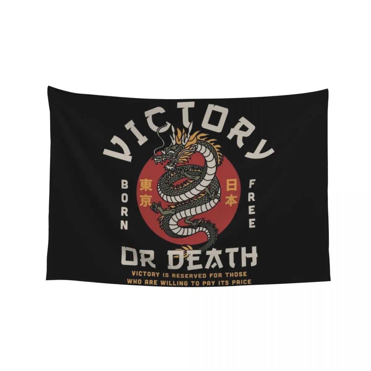 

Victory or Death Dragon Tapestry For Bedroom Aesthetics For Room Home Decorations Aesthetic Tapestry